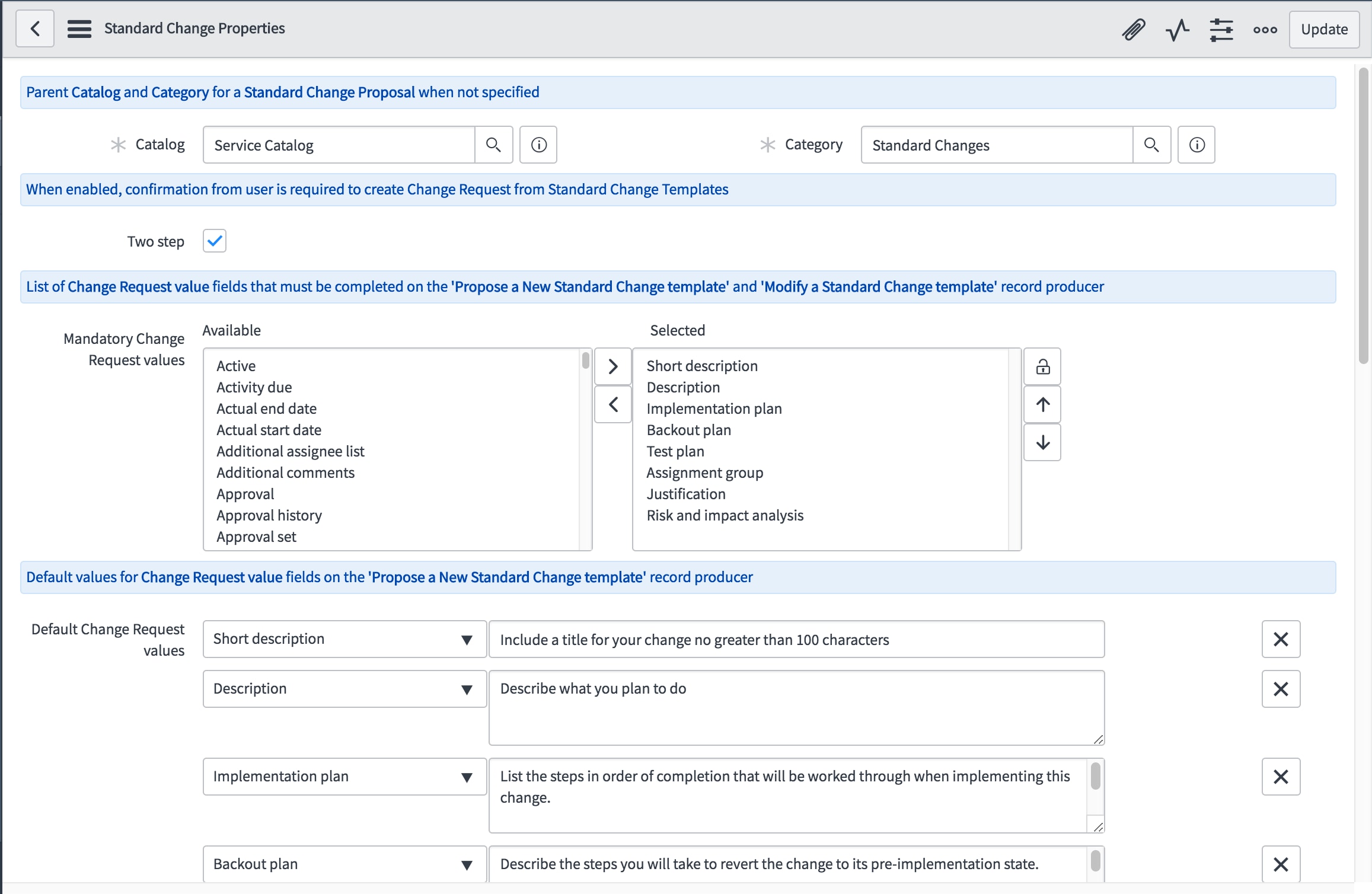 Solved Standard Change Proposal ServiceNow Community